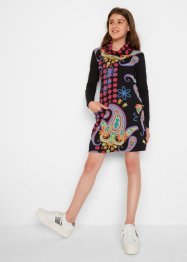 Långärmad flickklänning i jersey, bpc bonprix collection