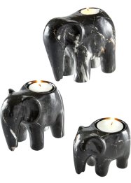 Värmeljusstake i form av en elefant (3-pack), bpc living bonprix collection
