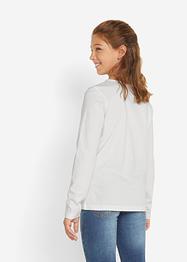 Långärmad topp för flickor (2-pack) i ekologisk bomull, bpc bonprix collection