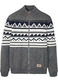 Stickad lusekofta med teddyfoder, John Baner JEANSWEAR
