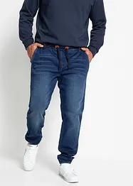 Dra på-jeans i trikå, regular fit, straight, bonprix