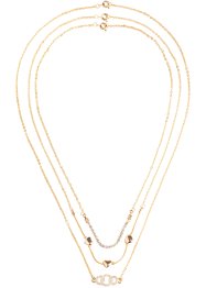 Set med halsband prydda med zirkonstenar (3 delar), bpc bonprix collection