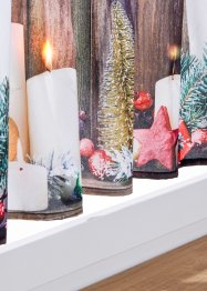 Cafégardin med LED-belysning och julmotiv, bpc living bonprix collection