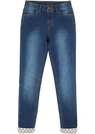 Fodrade jeans med flanellfoder, för flickor, bonprix