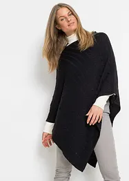 Poncho med kashmirandel, bonprix