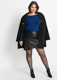 Kort kjol i skinnimitation, bonprix