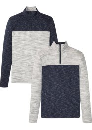 Sweatshirt med krage och dragkedja (2-pack), bpc bonprix collection