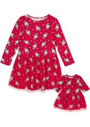 Jerseyklänning för barn + dockklänning, bpc bonprix collection