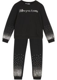 Sweatshirt och trikåbyxa för flickor (2 delar), bpc bonprix collection