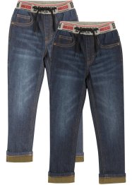 Fodrade jeans för pojkar, normal passform (2-pack), John Baner JEANSWEAR