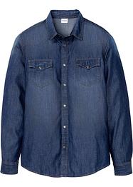 Jeansskjorta, långärmad, smal passform, John Baner JEANSWEAR