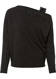 One shoulder-topp med glittereffekt, bonprix