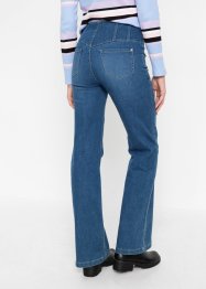 Jeans med hög midja och utsvängda ben med återvunnen polyester, RAINBOW