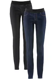 Jeansjeggings med resår (2-pack), bonprix