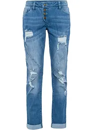 Boyfriendjeans med destroyed-effekter och återvunnen polyester, bonprix