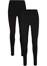 Stretchleggings med ekologisk bomull (2-pack), bonprix