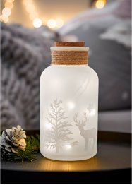 Glasflaska med LED-belysning och vintrig design, bpc living bonprix collection