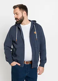 Munkjacka med detaljer i skinnimitation, bonprix