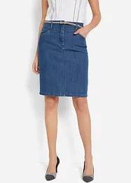 Jeanskjol med stretch, bonprix