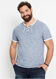 T-shirt med snörning i ekologisk bomull, bonprix