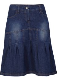 A-linjeformad jeanskjol med stråveck och bekväm midja, bpc bonprix collection