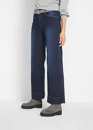 Stretchjeans med medelhög midja och vida ben, bonprix