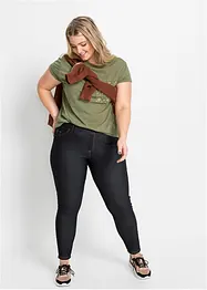 Jeggings i jeansdesign med dragkedja, bonprix