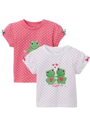 Baby-T-shirt (2-pack) ekologisk bomull, bpc bonprix collection