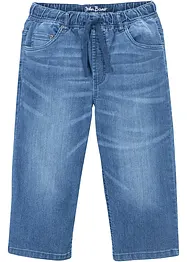 Långa dra på-jeansbermudas för barn, Slim Fit, bonprix