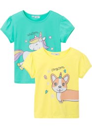T-shirt för flickor (2-pack), bpc bonprix collection