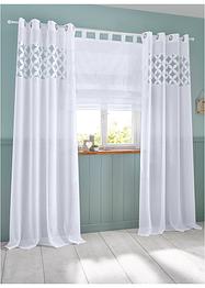 Halvtransparent hissgardin med virkad kant, bpc living bonprix collection