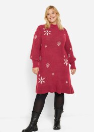Stickad klänning med snöflingor, bpc bonprix collection