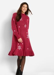 Stickad klänning med snöflingor, bpc bonprix collection