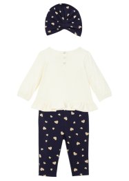 Tröja + leggings + mössa för bebisar (3 delar), ekologisk bomull, bpc bonprix collection