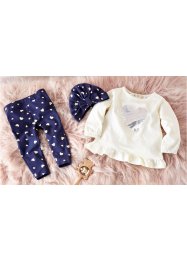 Tröja + leggings + mössa för bebisar (3 delar), ekologisk bomull, bpc bonprix collection