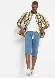 Mjuka jeansbermudas, normal passform, RAINBOW