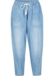 O-formade jeans med stora fickor och bekväm midja, 7/8-längd, bpc bonprix collection