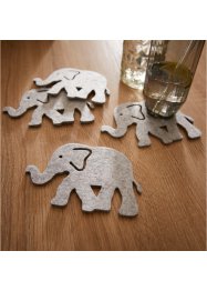 Underlägg i form av elefanter (4-pack), bpc living bonprix collection