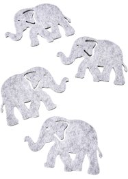 Underlägg i form av elefanter (4-pack), bpc living bonprix collection