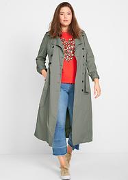 Lång trenchcoat med midjebälte, bpc bonprix collection