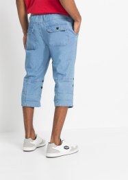 Dra på-jeans i 3/4-längd med bekvämt snitt, normal passform, John Baner JEANSWEAR