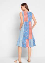 A-linjeformad trikåklänning med lapptäckslook och fickor, bpc bonprix collection