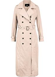 Lång trenchcoat med midjebälte, bpc bonprix collection