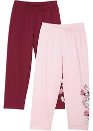 3/4-flickleggings med ekologisk bomull (2-pack), bpc bonprix collection