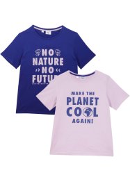 T-shirt för barn av ekologisk bomull (2-pack), bpc bonprix collection