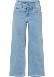 Vida korta jeans med diagonal midja, ekologisk bomull, RAINBOW