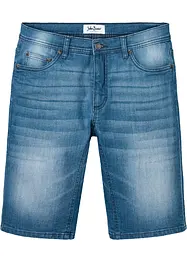 Stretchiga jeansshorts med förstärkt gren, normal passform, bonprix