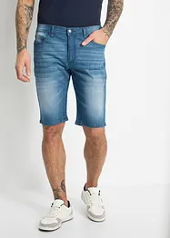 Stretchiga jeansbermudas med förstärkt gren, normal passform, bonprix