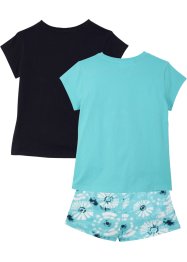 Flickpyjamas med shorts (3 delar), bpc bonprix collection