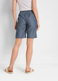 Tunn denimbyxa med lin, bonprix